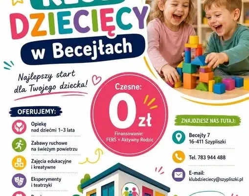 Gminny Klub Dziecięcy w Becejłach wciąż przyjmuje zapisy na nowy rok szkolny