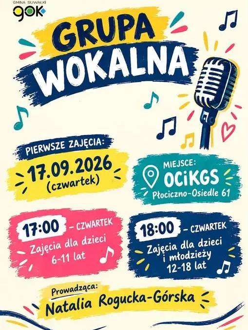 Rusza Grupa Wokalna w OCiKGS – pierwsze zajęcia już 17 września