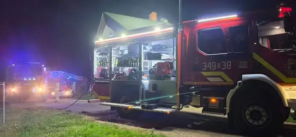 Pożar sadzy w przewodzie kominowym w Słobódce — interweniowały OSP Szypliszki i JRG2 Suwałki