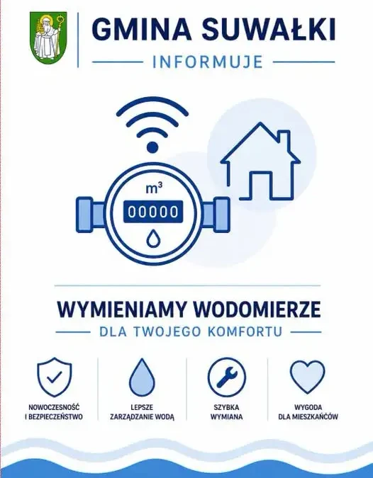 Gmina Suwałki wymienia wodomierze na inteligentne. Sprawdź harmonogram prac