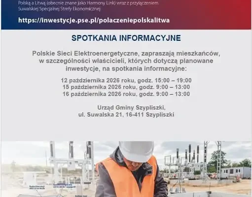 Dyżury informacyjne PSE w Szypliszkach – październik 2026