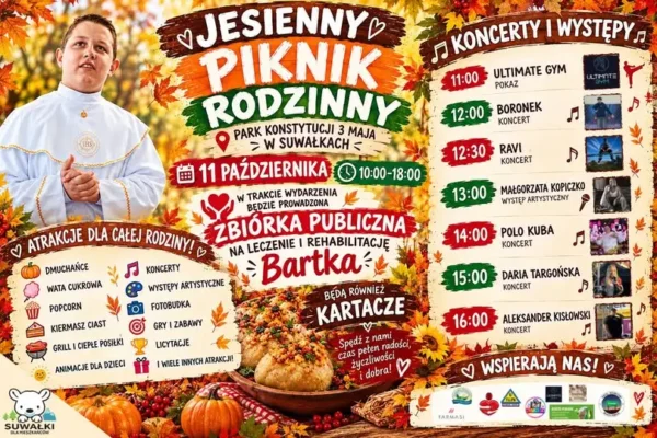 Jesienny Piknik Rodzinny w Suwałkach – 11 października w Parku Konstytucji 3 Maja