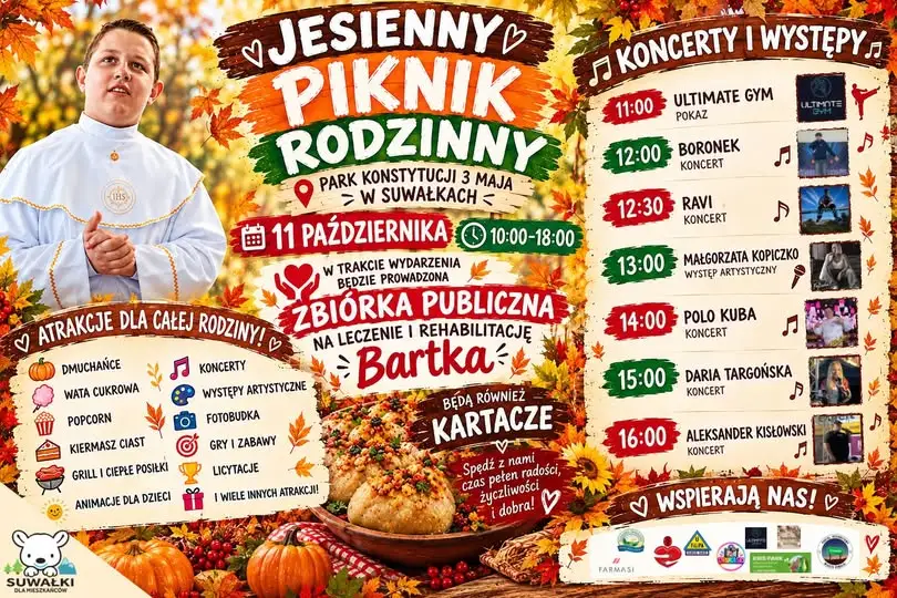 Jesienny Piknik Rodzinny w Suwałkach – 11 października w Parku Konstytucji 3 Maja