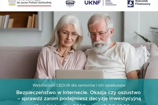 Bezpłatne webinarium KNF dla seniorów: jak nie dać się oszukać fałszywym inwestycjom