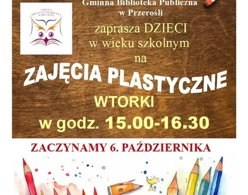 Zajęcia plastyczne i nowości wydawnicze w Gminnej Bibliotece Publicznej w Przerośli