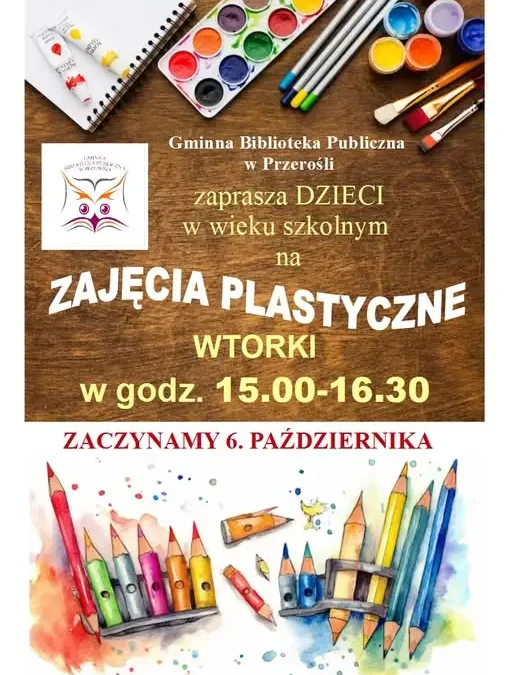Zajęcia plastyczne i nowości wydawnicze w Gminnej Bibliotece Publicznej w Przerośli