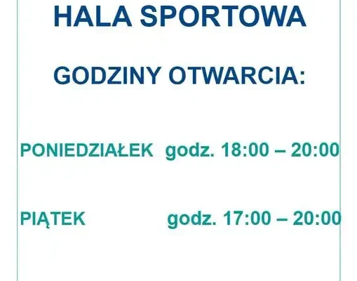 Zajęcia rekreacyjne na hali sportowej w Przerośli ruszają 19 października