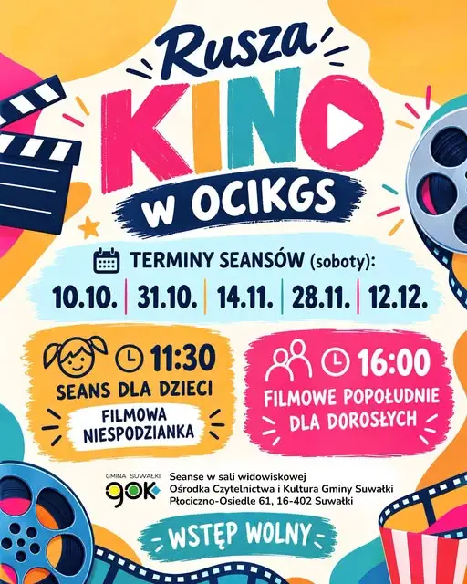 Bezpłatne seanse filmowe w Płocicznie-Osiedle. Znamy terminy