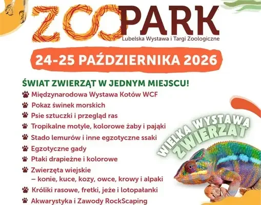 ZOOPARK 2026 w Lublinie – jesienna edycja targów zoologicznych już 24–25 października