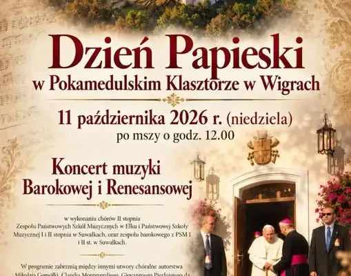 Koncert muzyki barokowej i renesansowej w Pokamedulskim Klasztorze w Wigrach