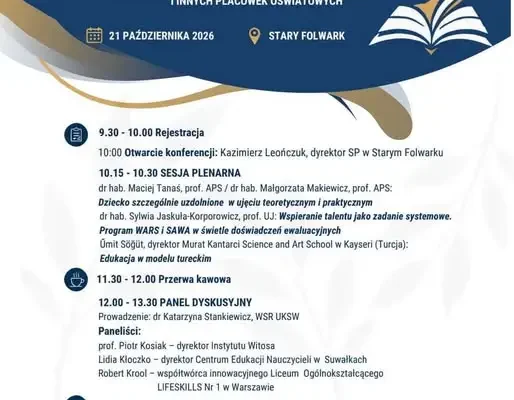 Konferencja o wsparciu wybitnie zdolnych uczniów w Starym Folwarku