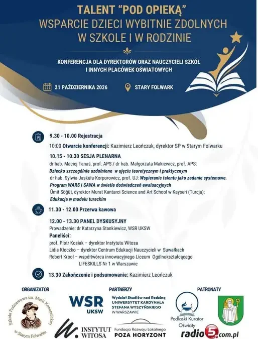 Konferencja o wsparciu wybitnie zdolnych uczniów w Starym Folwarku