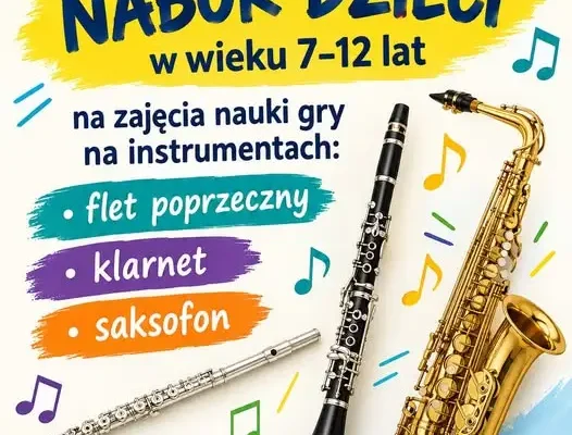 Nauka gry na instrumentach dętych dla dzieci w Filipowie – zapisy trwają