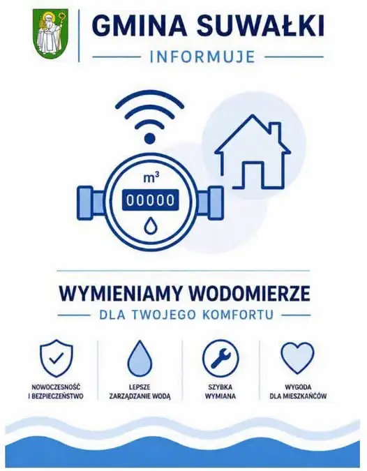 Gmina Suwałki: bezpłatna wymiana wodomierzy w Potaszni i Osowej