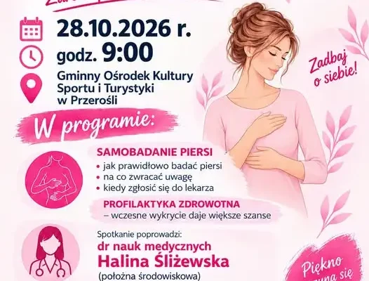 Różowy Październik w Przerośli: bezpłatne spotkanie o profilaktyce piersi