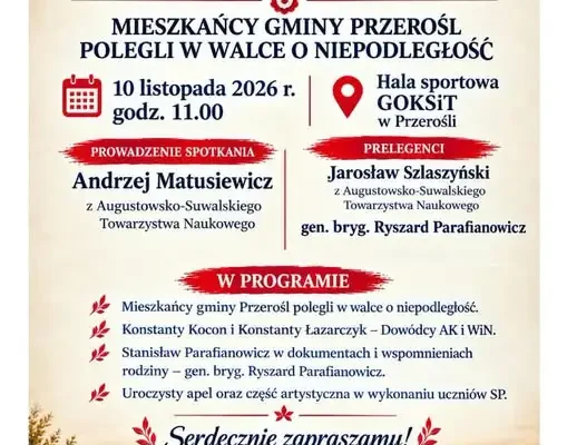 Przerośl uczci 108. rocznicę niepodległości – spotkanie 10 listopada